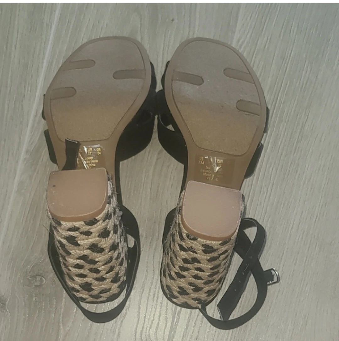 Black Espadrille Block Heel Sandals - photo 3