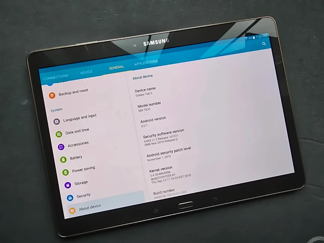 Samsung Galaxy Tab S SM-T800 Tablet - photo 3