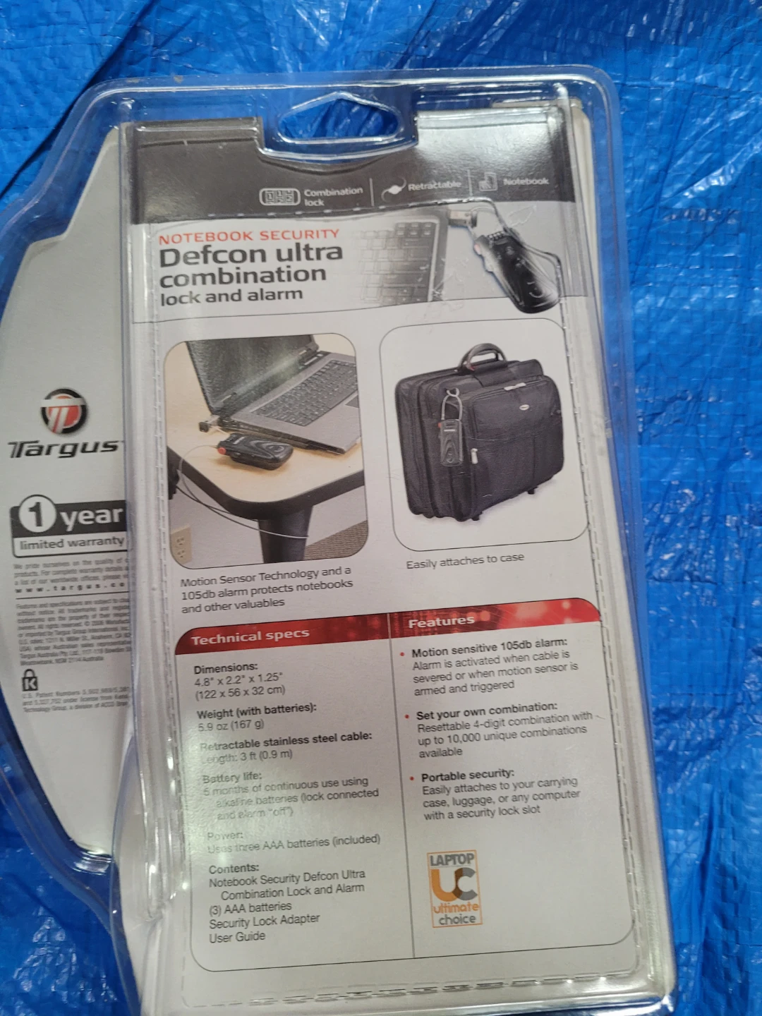 Targus Defcon Ultra Combination Lock and Alarm - photo 2