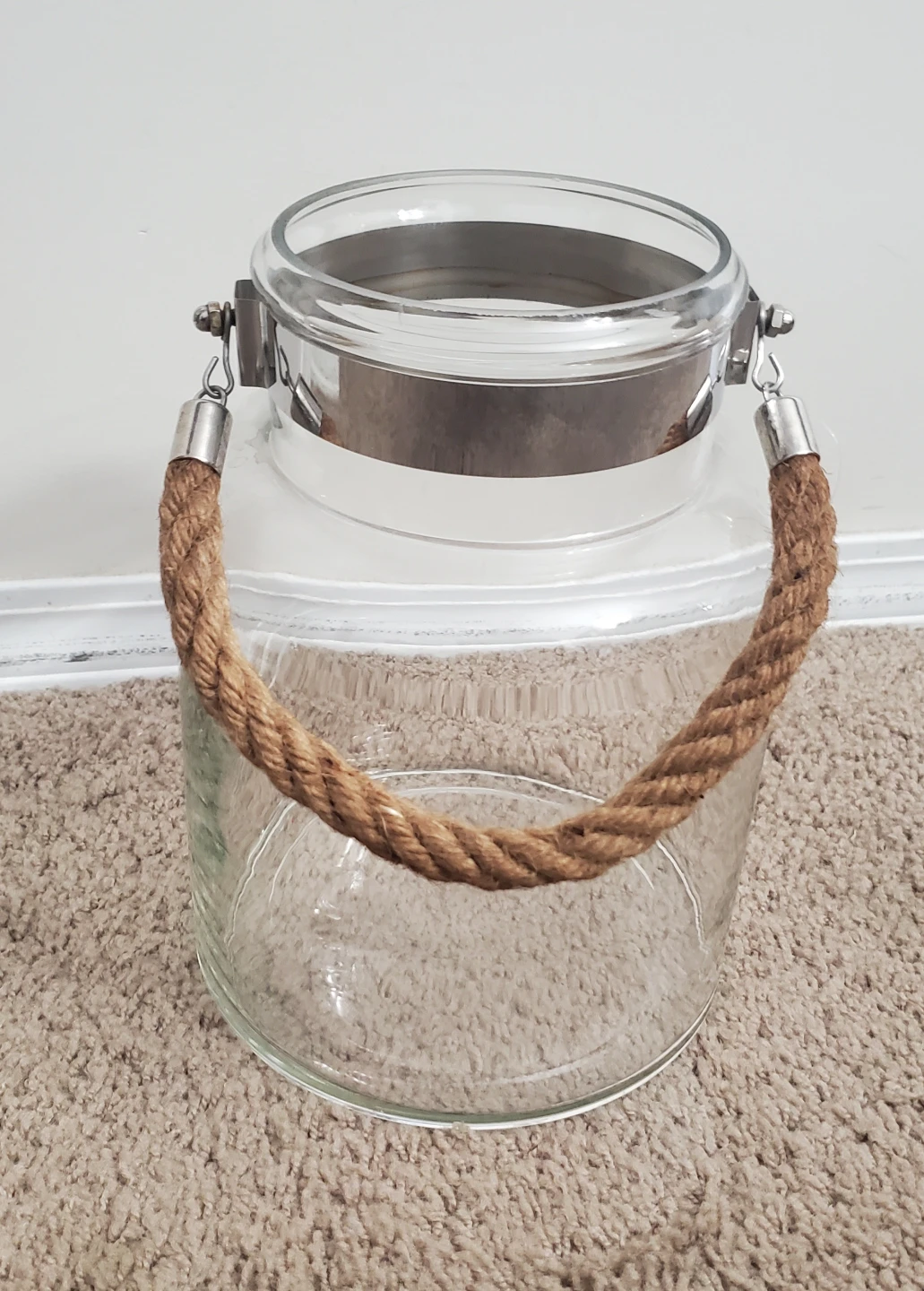 Glass Lantern with Rope Handle - photo 4