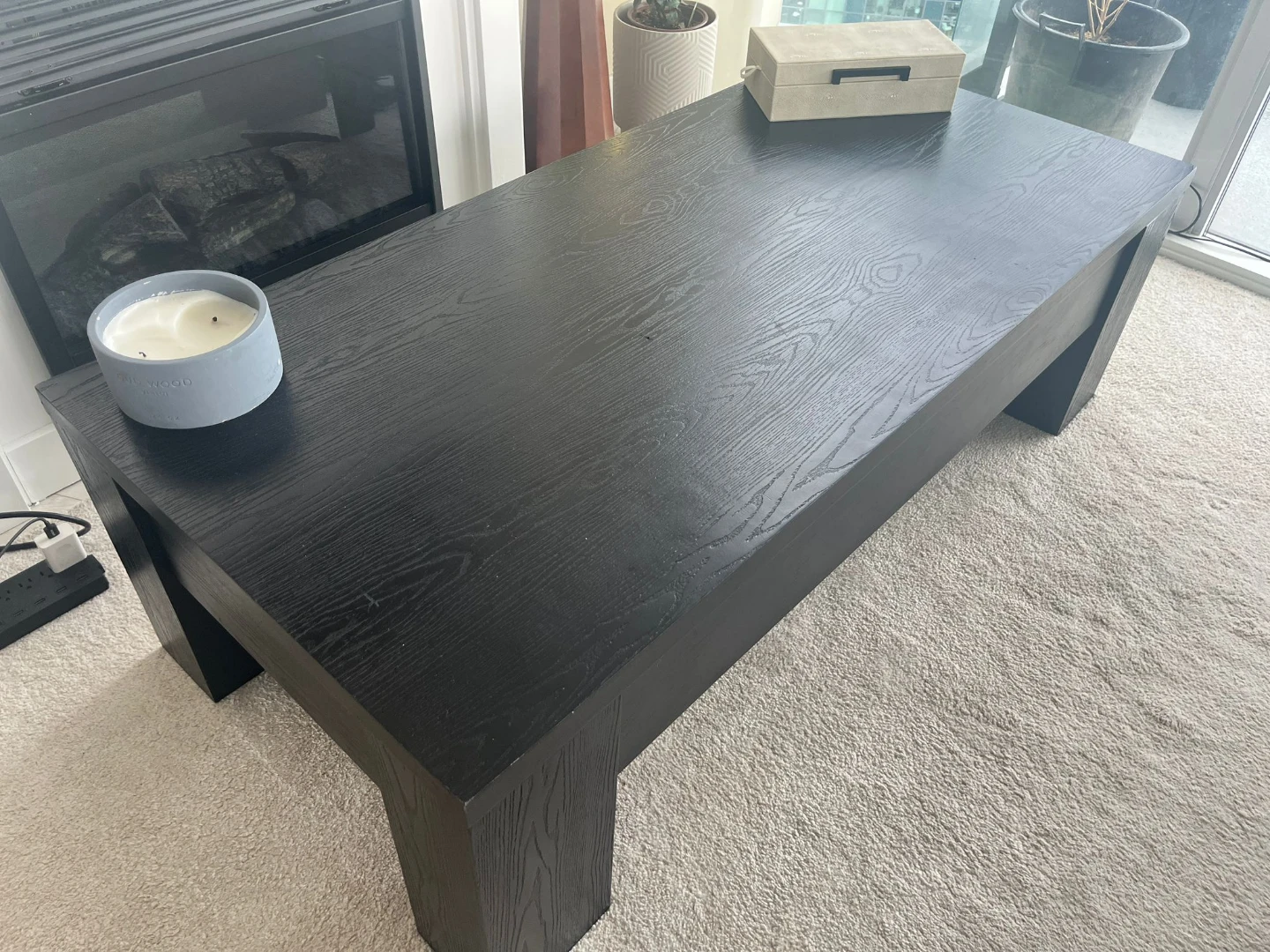 RH Black Wood Coffee Table - photo 3