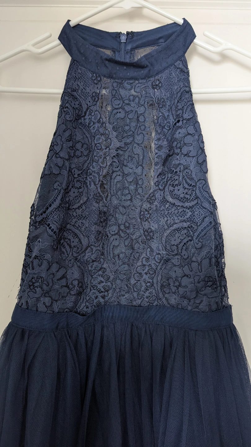 Beautiful navy blue tulle dress - photo 3