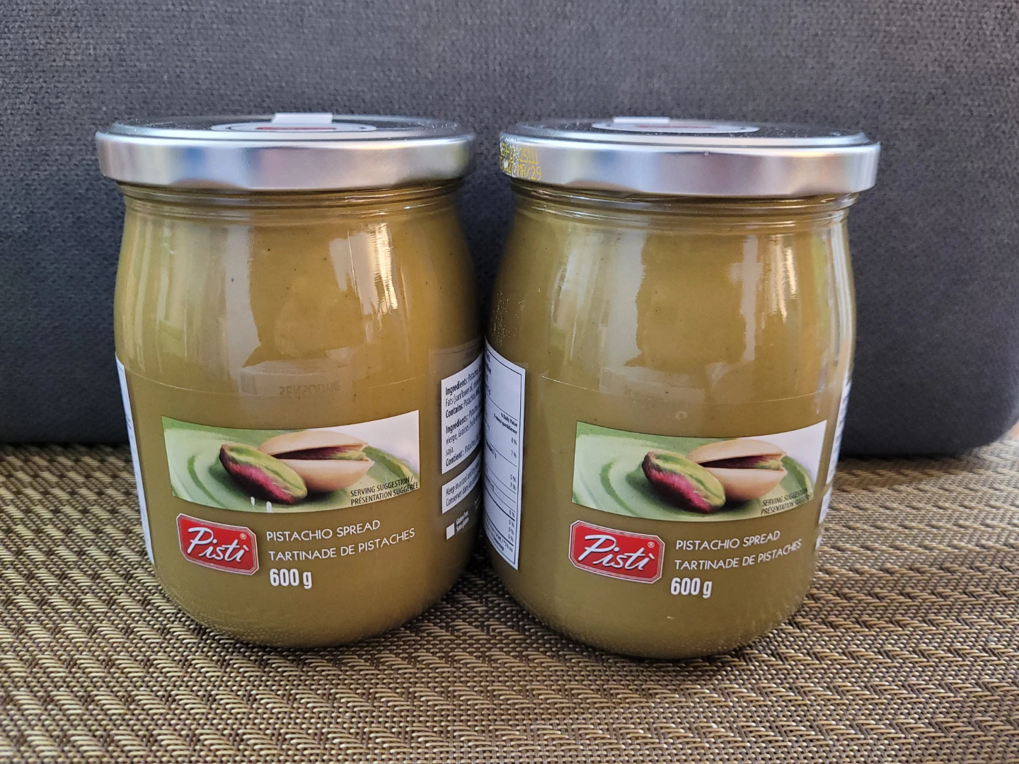 Pisti Pistachio Spread 600g Jars (Set of 2)