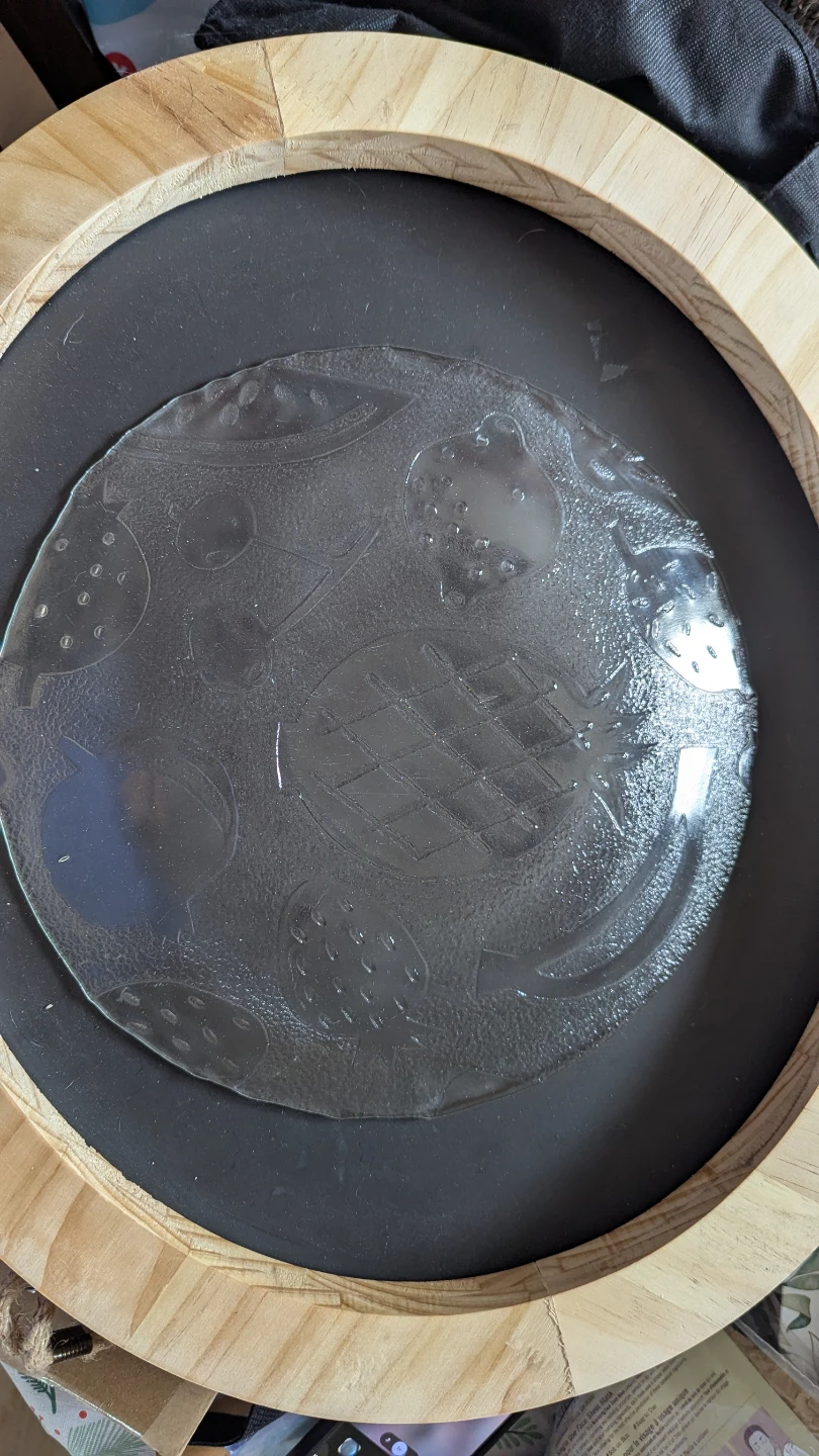 Glass Fruit Embossed Serving Platter - photo 2