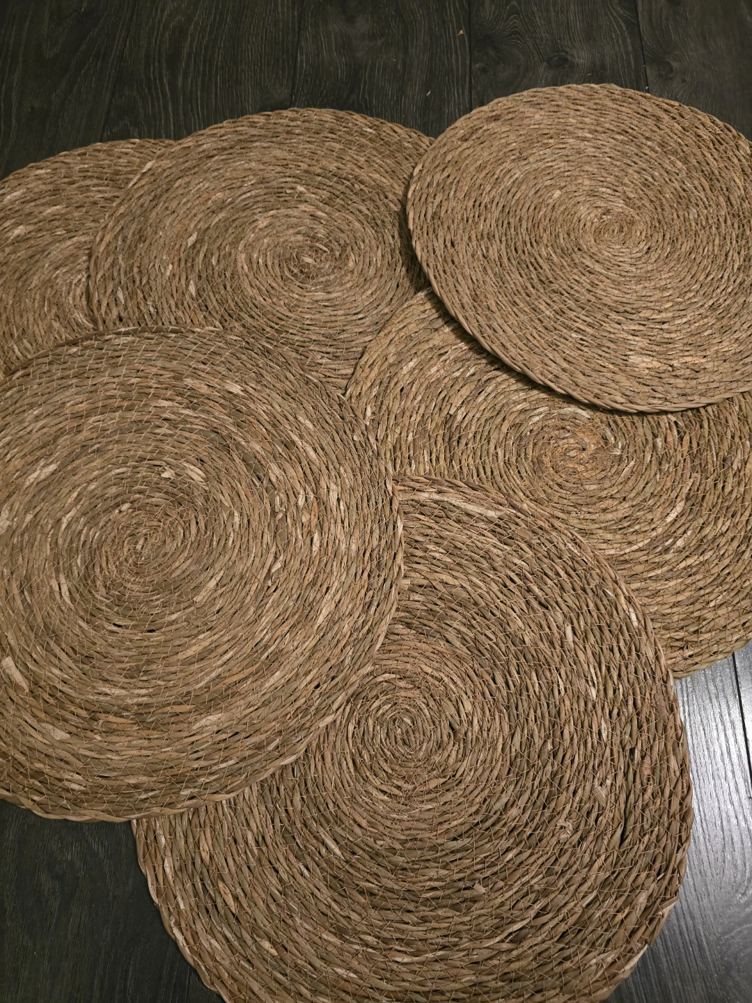Set of 6 Round Woven Placemats