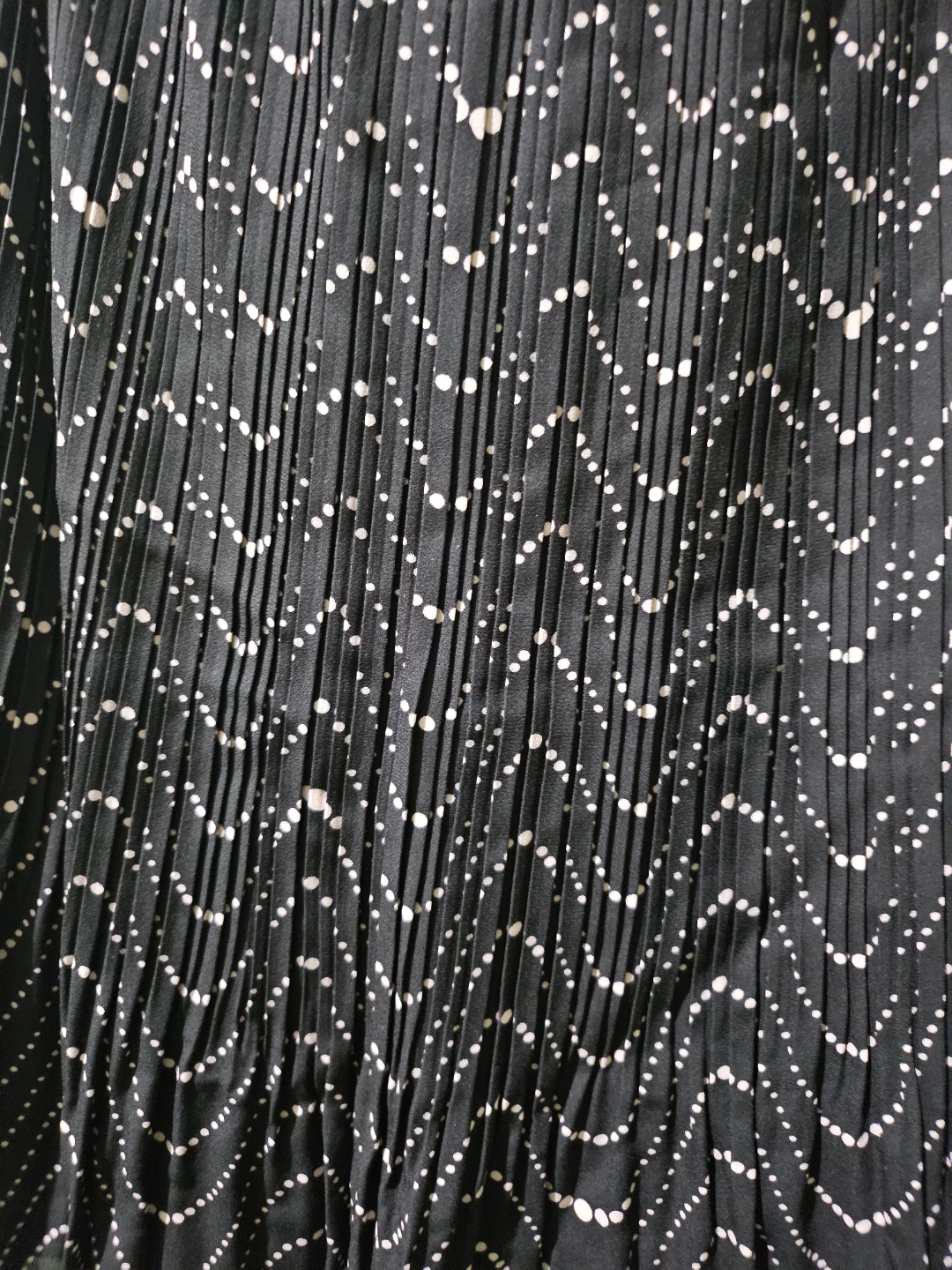 Kate Spade Black Pleated Skirt with White Dot Pattern - photo 2