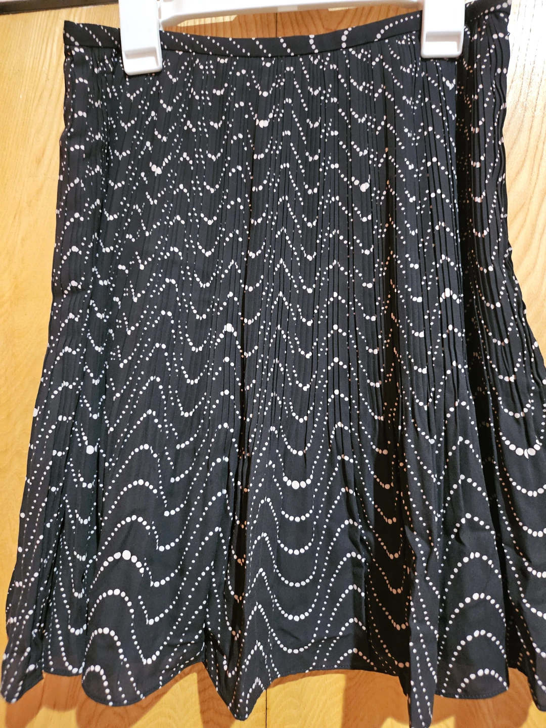 Kate Spade Black Pleated Skirt with White Dot Pattern - photo 3