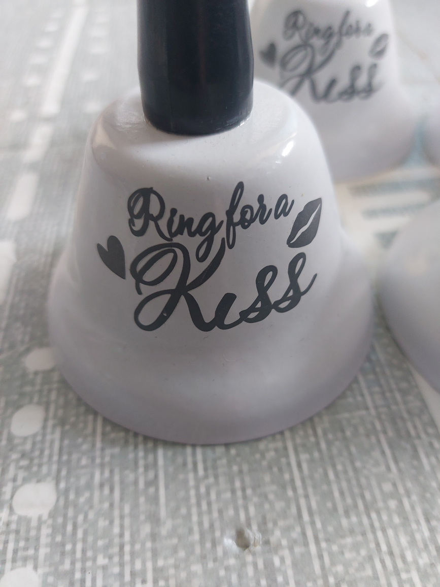 Set of 4 "Ring for a Kiss" Bells