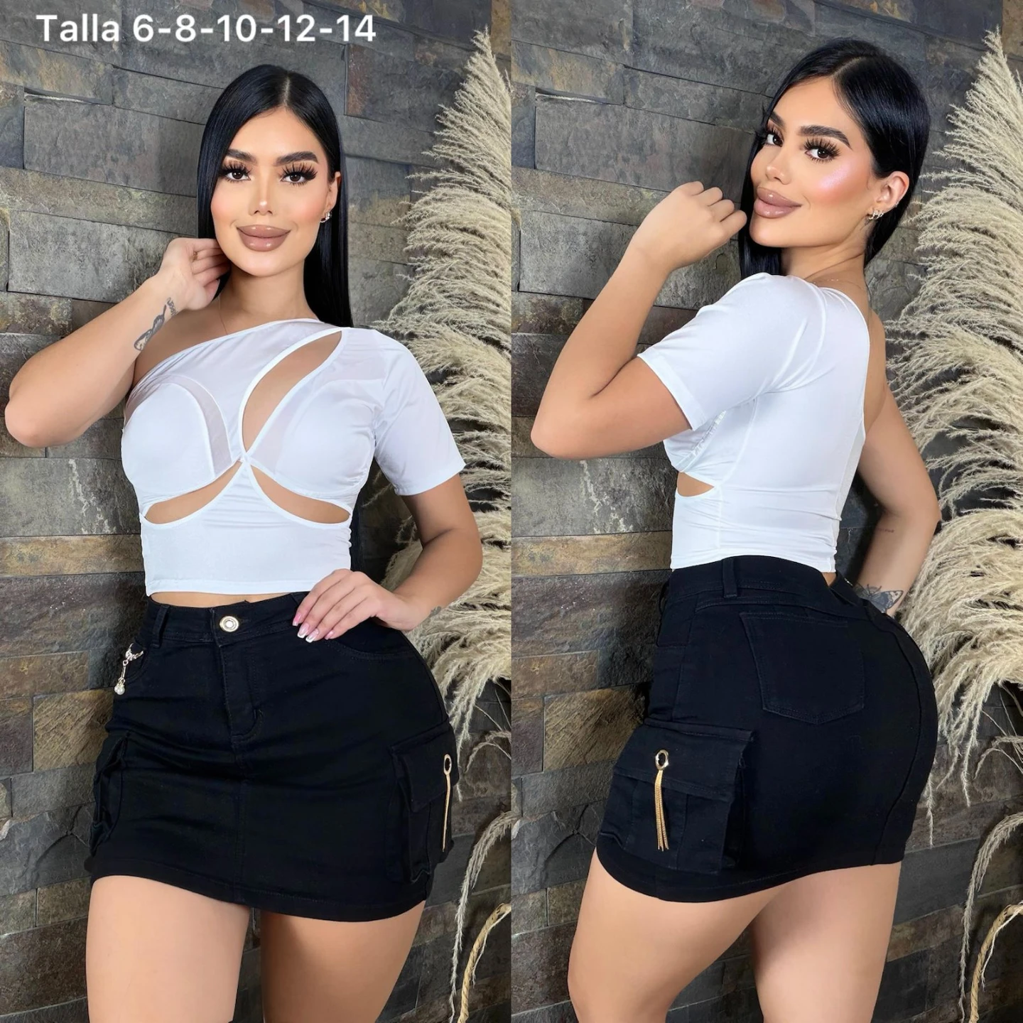 Women's Cargo Denim Skirt - photo 2