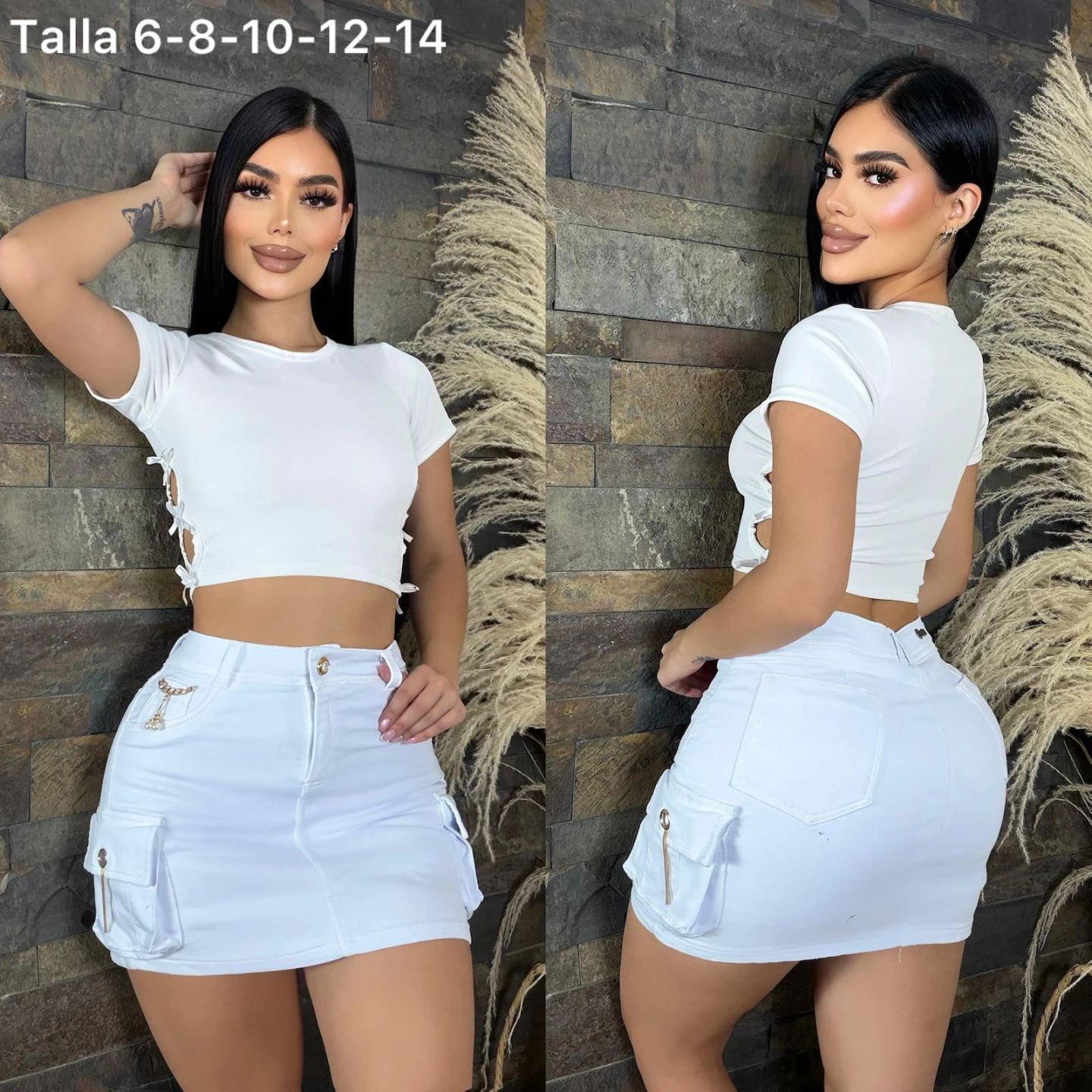 Women's Cargo Denim Skirt - photo 3