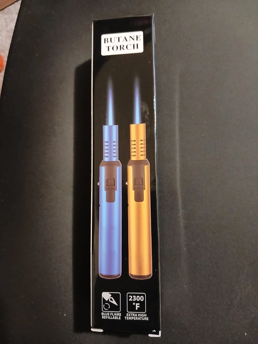 Black Butane Torch W/ Adjustable Flame, 3 Butane Nozzle Adapters - photo 3