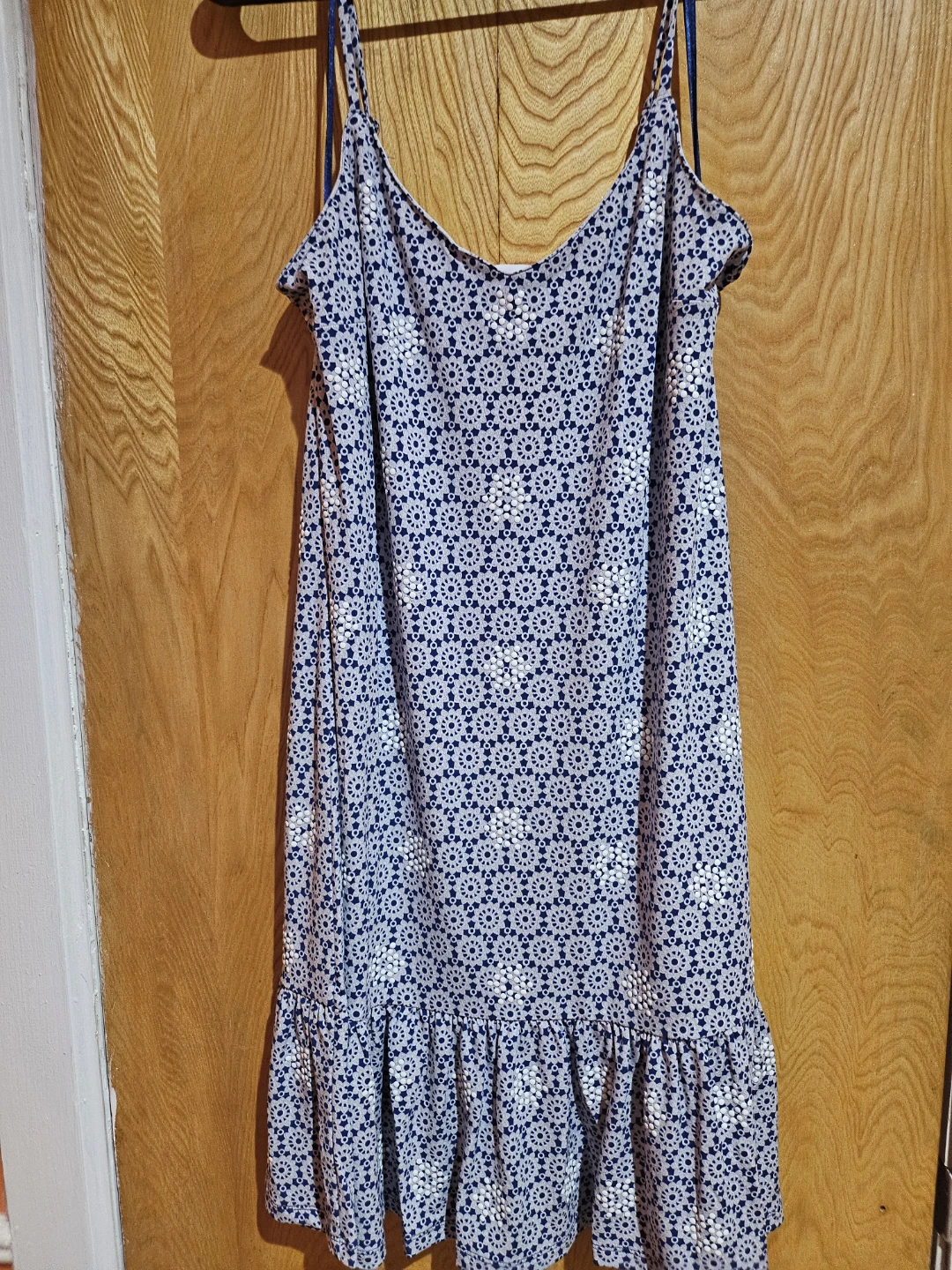 Michael Kors Blue Floral Print Dress Size M