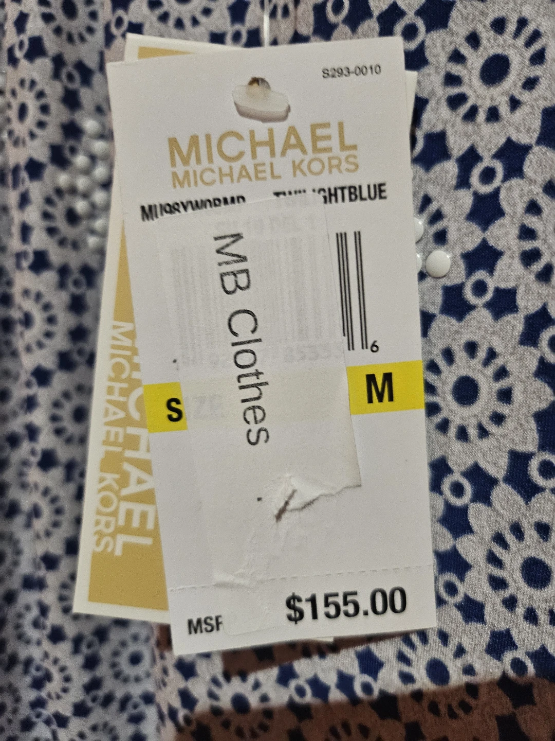 Michael Kors Blue Floral Print Dress Size M - photo 5