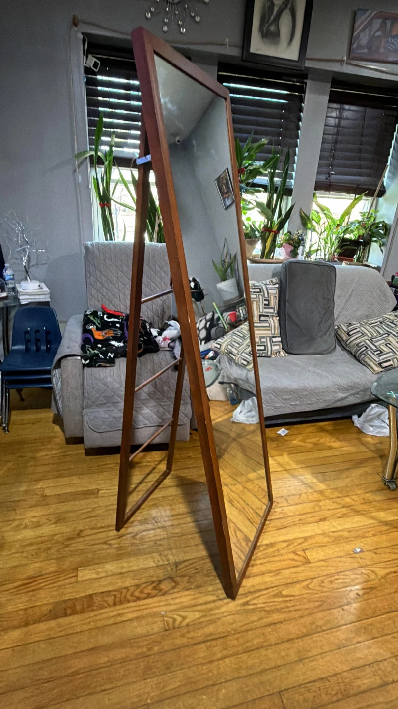 Wooden Full Length Standing Mirror - photo 2