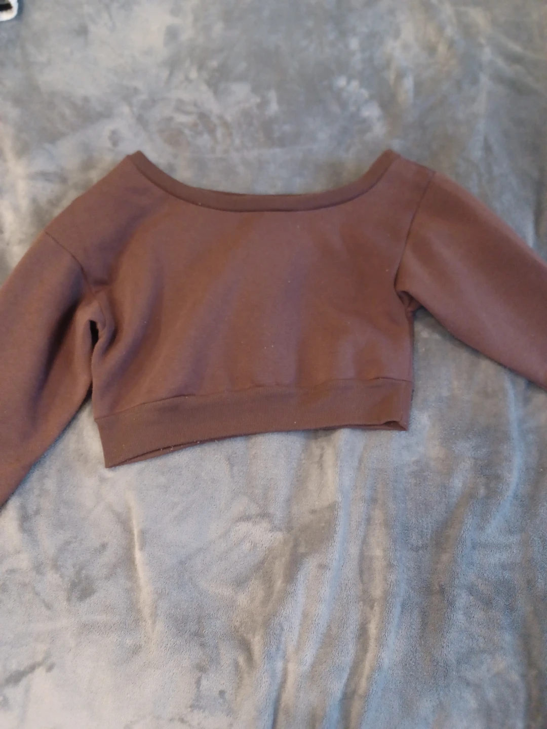 Forever 21 Brown Cropped Sweatshirt - Size M