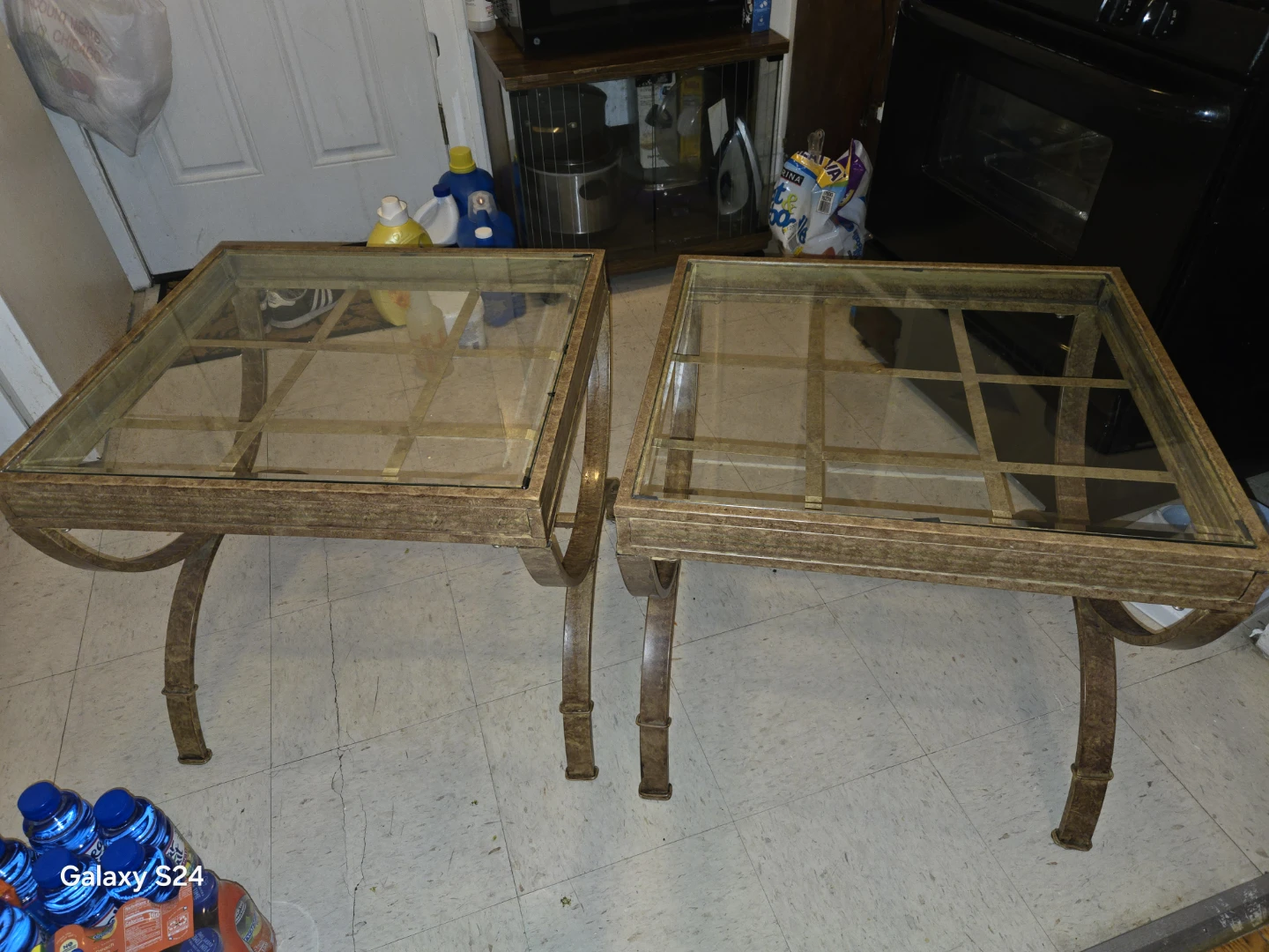Glass Top Coffee Table and End Table Set