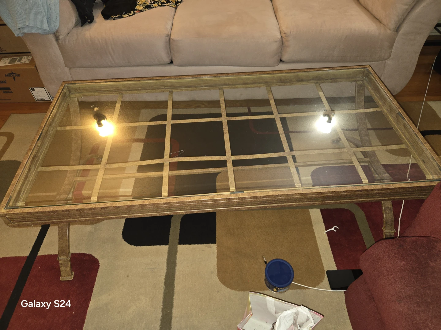 Glass Top Coffee Table and End Table Set - photo 2