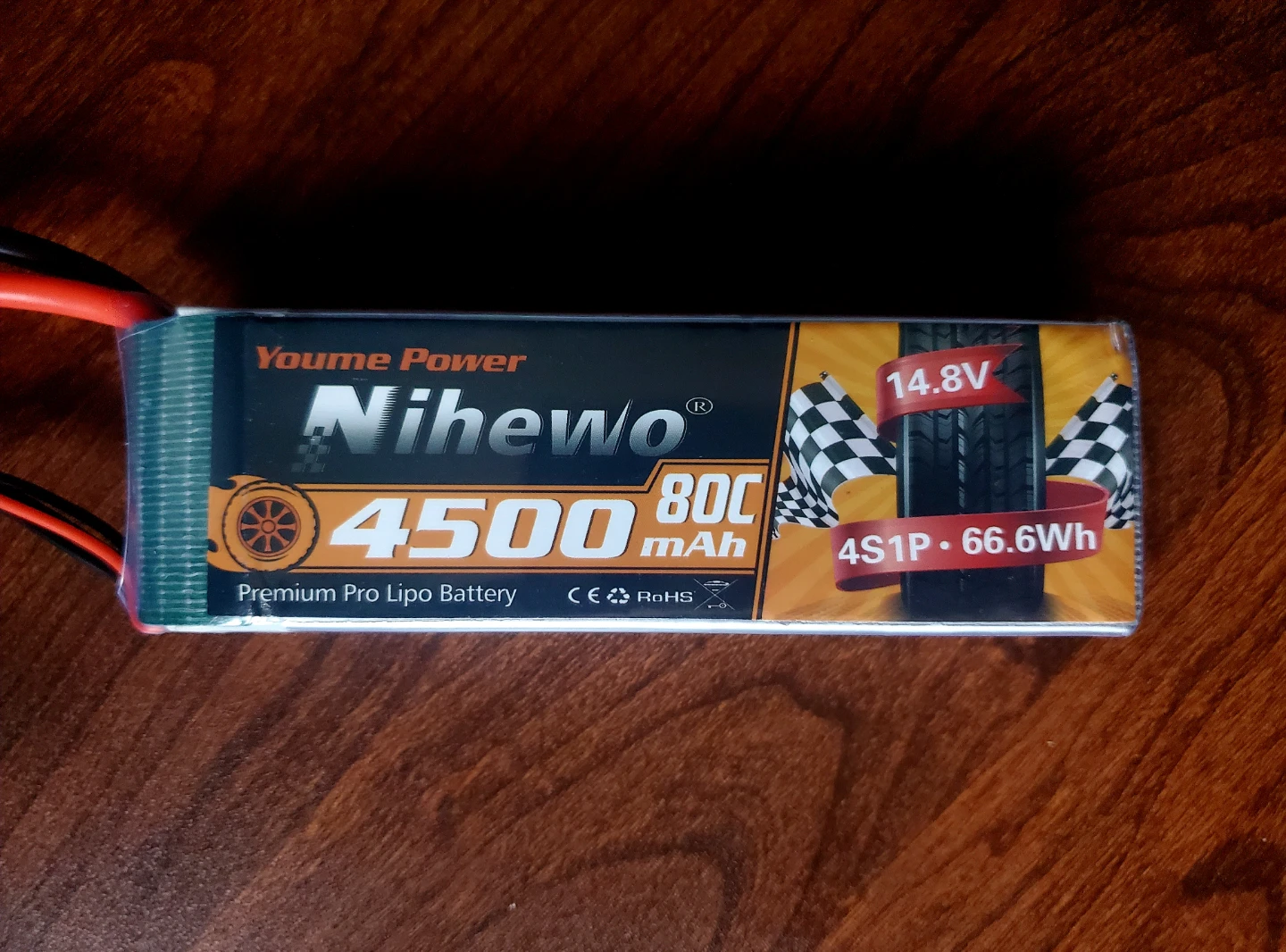 Nihewo 4S 4500mah 80C Lipo Batteries (2x)  **Like New** - photo 3