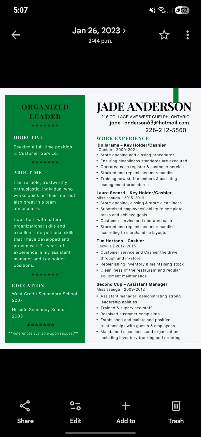 Looking for work