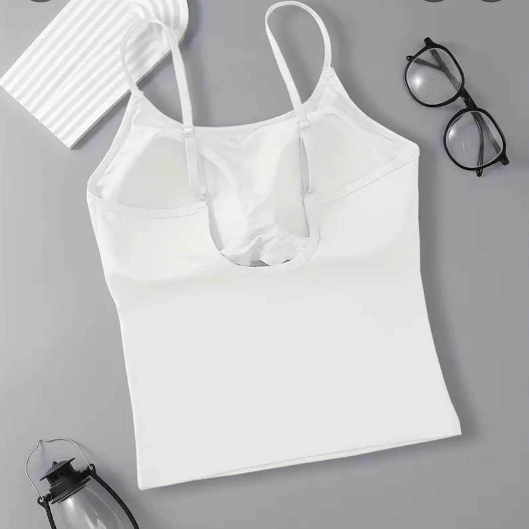 Women's White Wireless Padded Camisole Bra - photo 2