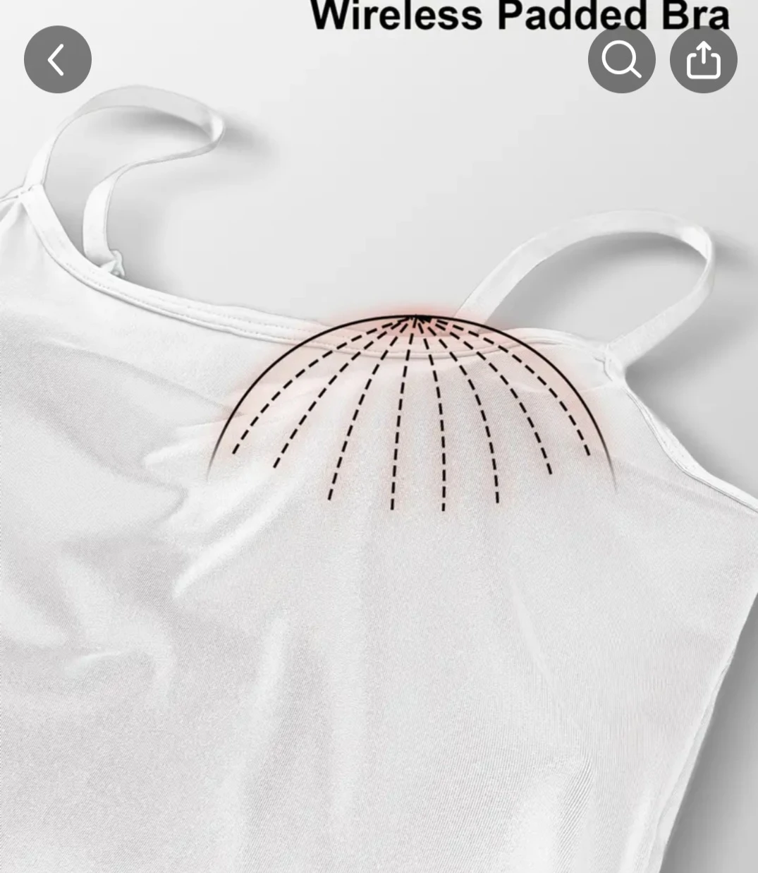 Women's White Wireless Padded Camisole Bra - photo 4