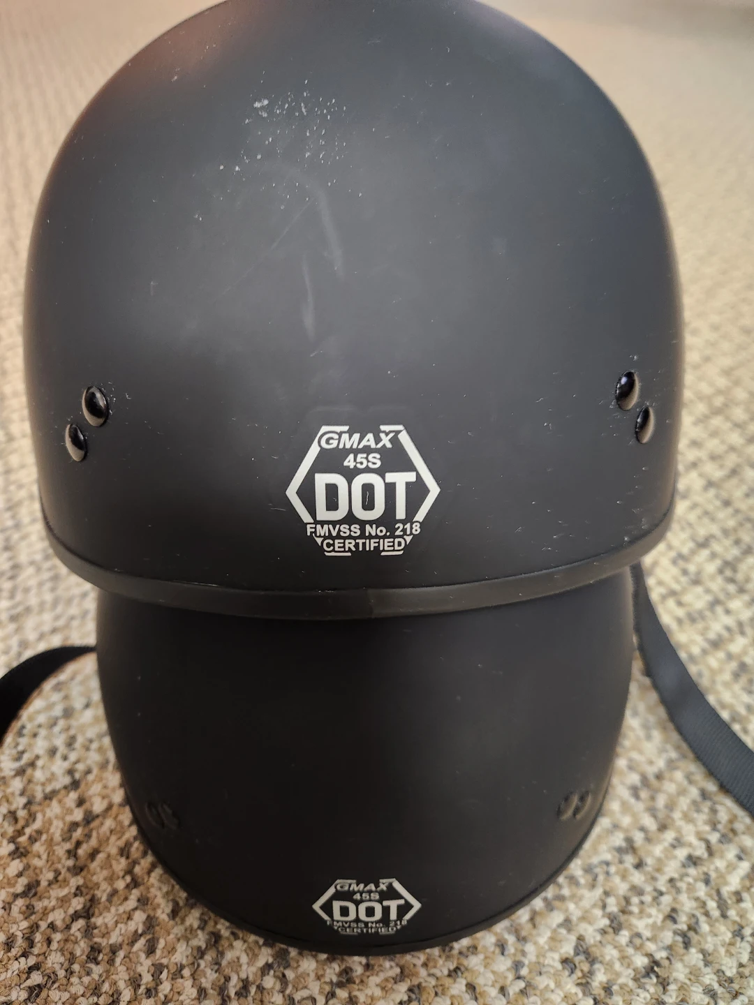GMAX DOT Motorcycle Helmet - Matte Black