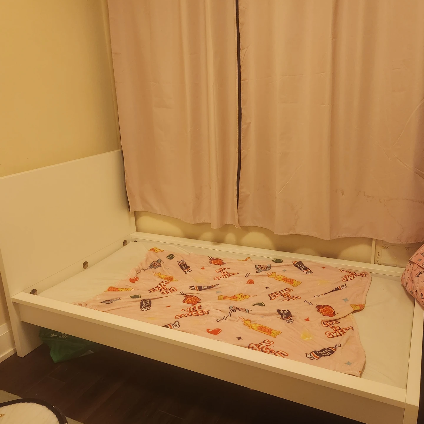 White Twin Bed and frame