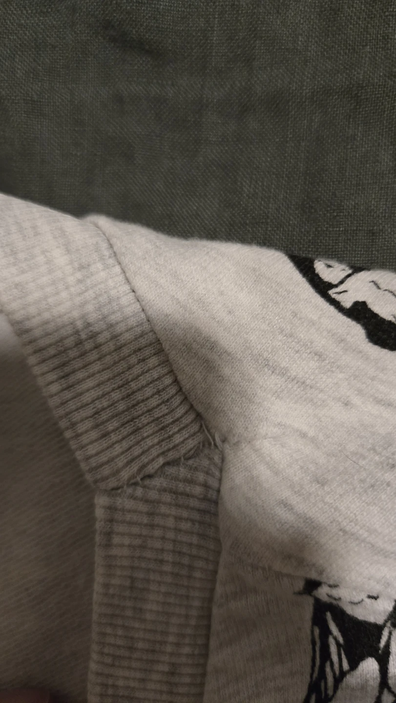 Grey Bird Print Crewneck Sweatshirt - Size S - photo 5