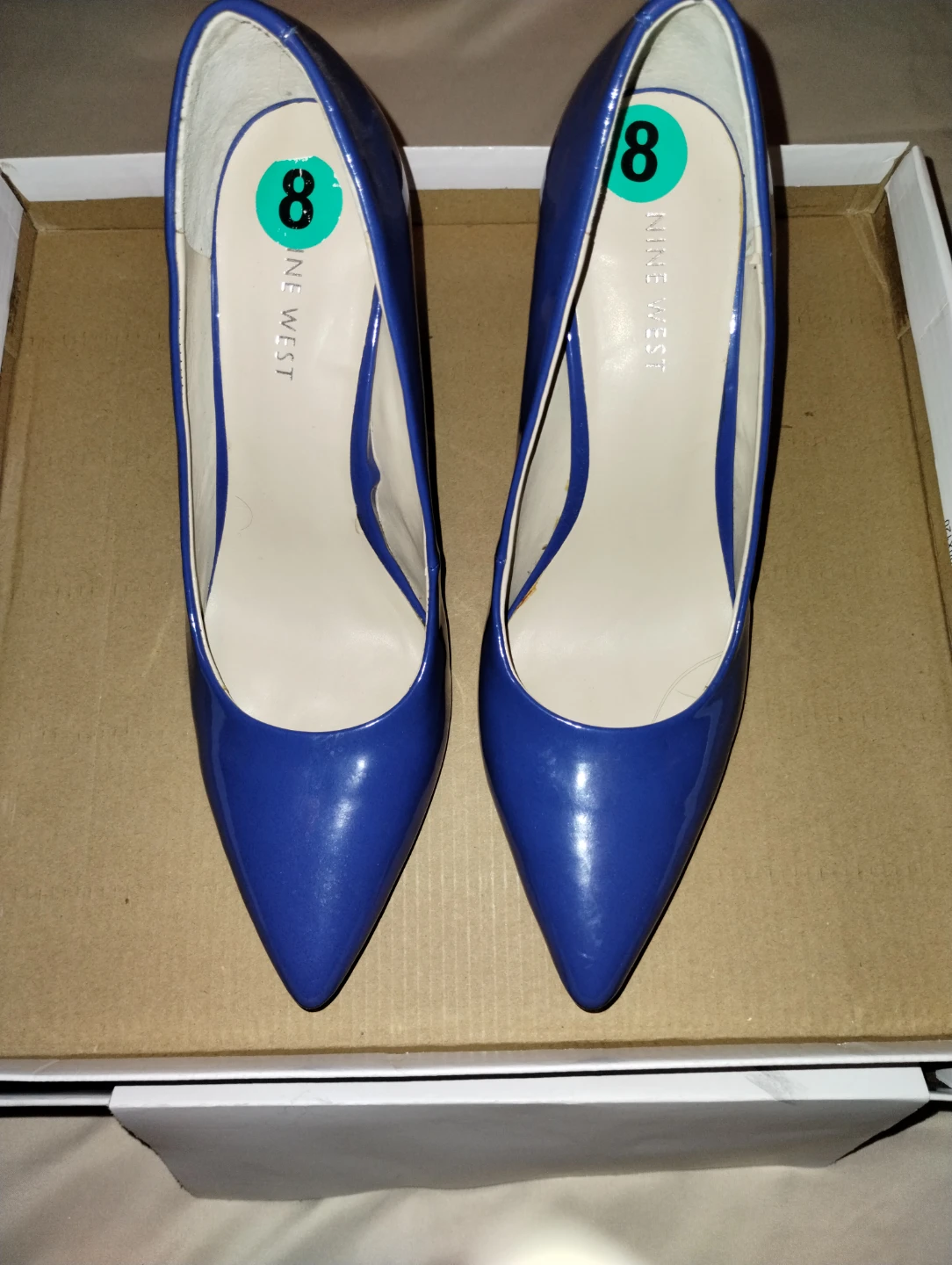 Nine West Women's Blue Pointed Toe Heels Size 8
