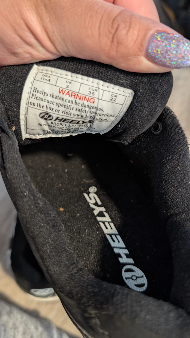 Heelys Propel Black Roller Shoes Youth Size 4 - photo 5