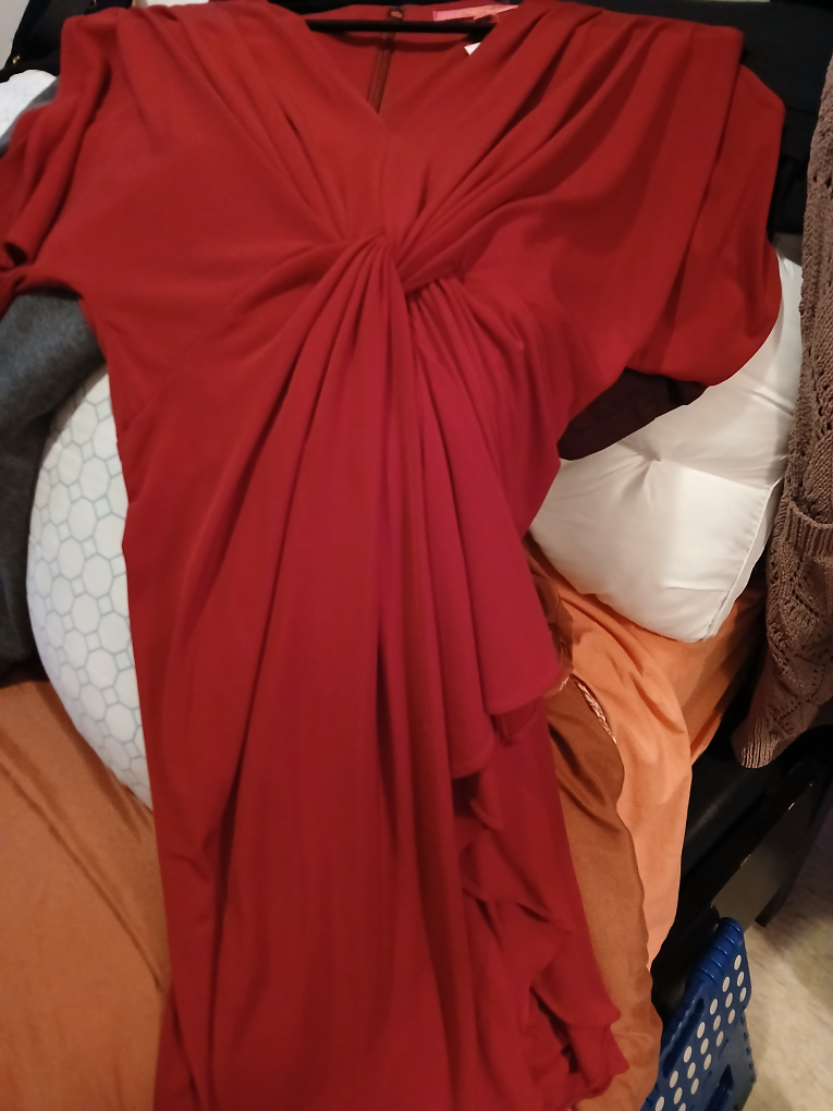 Catherine Malandrino Women's Red V-Neck Twist Front Dress - photo 2