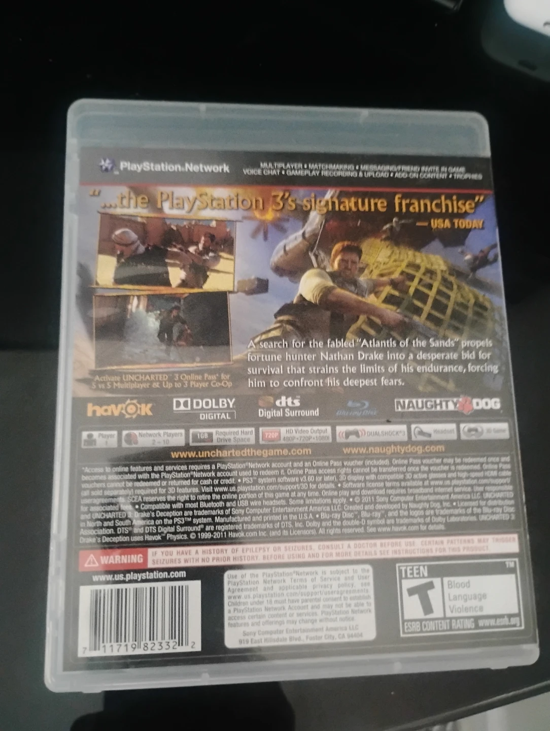 Uncharted 3 Drake's Deception PlayStation 3 PS3 Video Game - photo 3