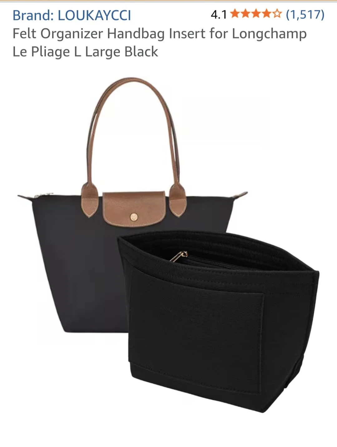 Bag insert organizer