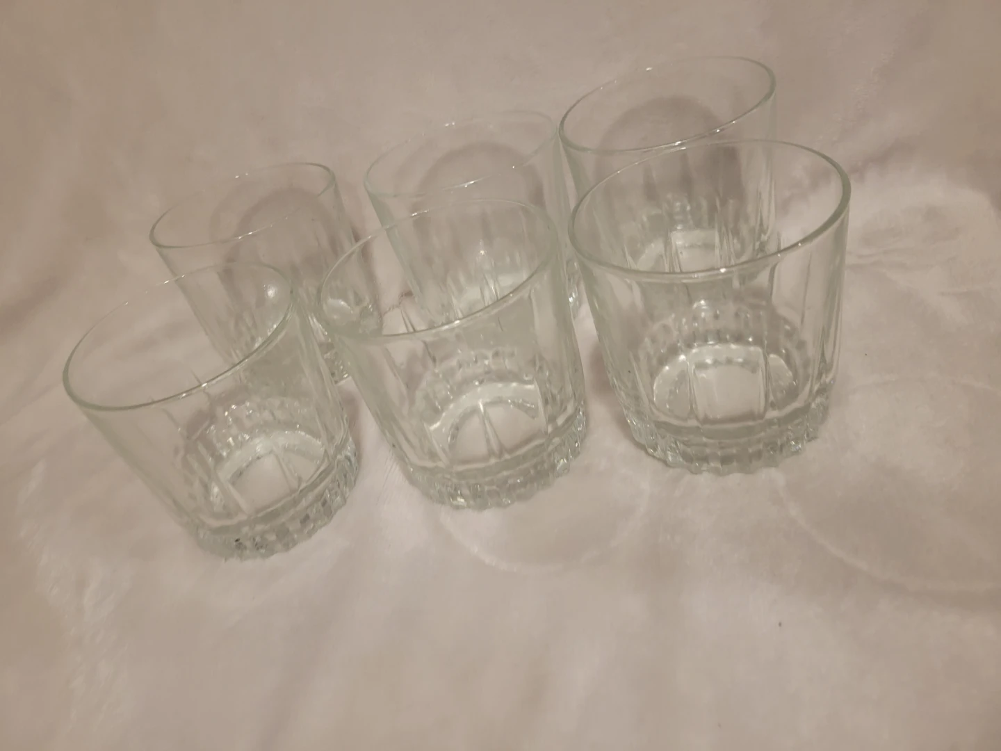 Set of 6 Clear Glass