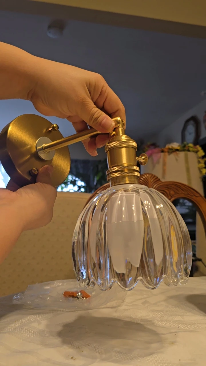 Pair of Tulip Glass lamps