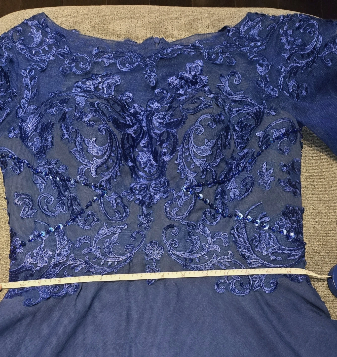 NEW Royal Blue Lace Appliqué Evening Dress - size 6 - photo 5