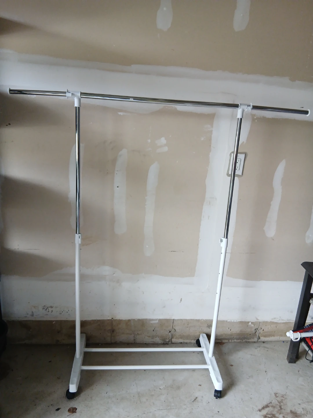 White Garment Clothing Rack With Wheels
