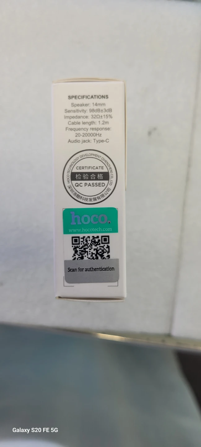 Hoco M101 Type-C Earphones White - photo 3