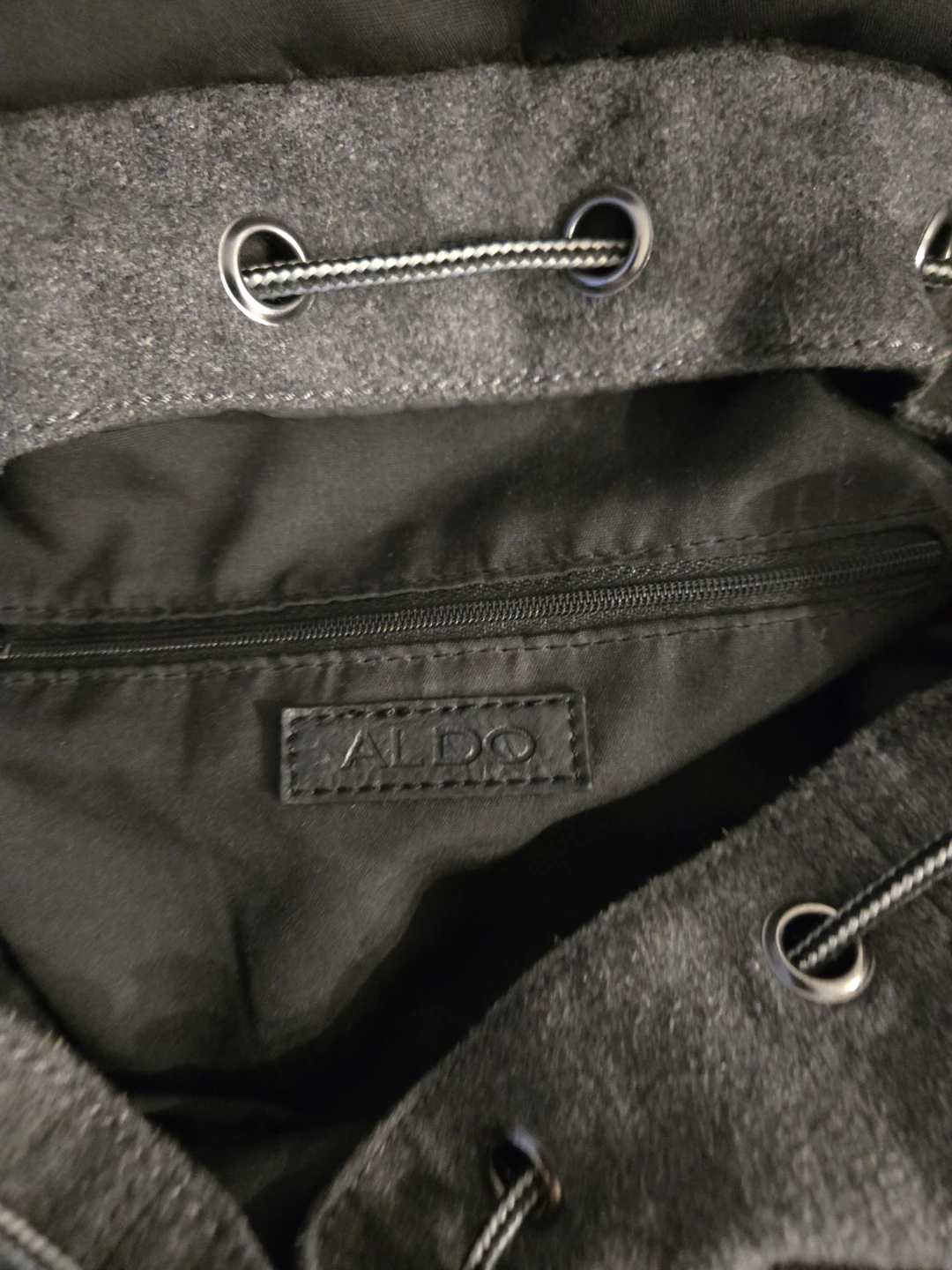 ALDO Grey Backpack with Striped Pattern