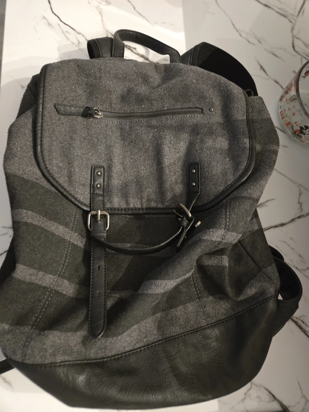ALDO Grey Backpack with Striped Pattern - photo 2