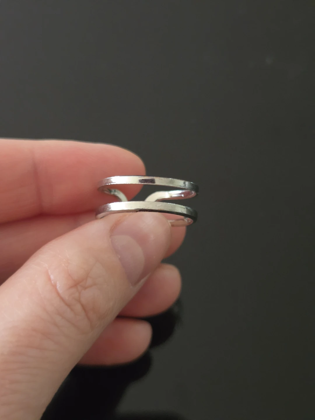 Silver Double Band Ring