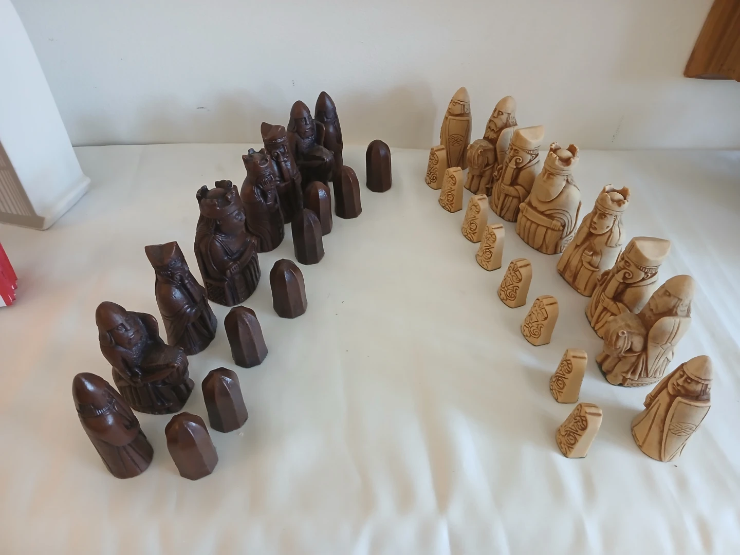 Vintage reproduction Chess Set...medieval Isle of Lewis set.