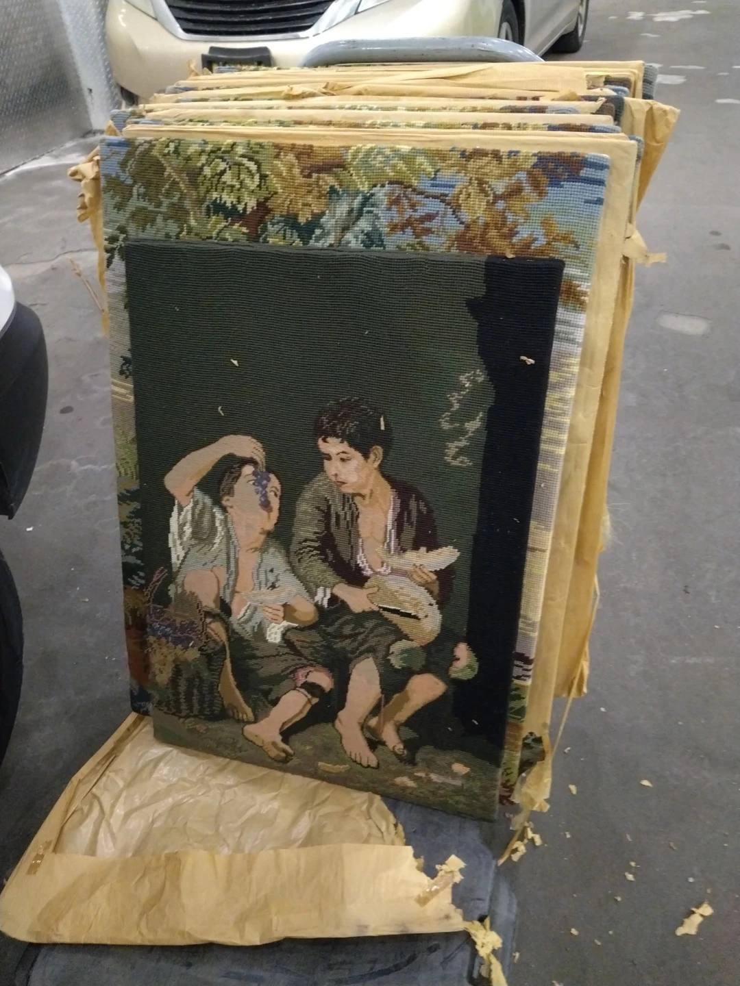 Tapestry Wall Hanging - Vintage Scene of Children