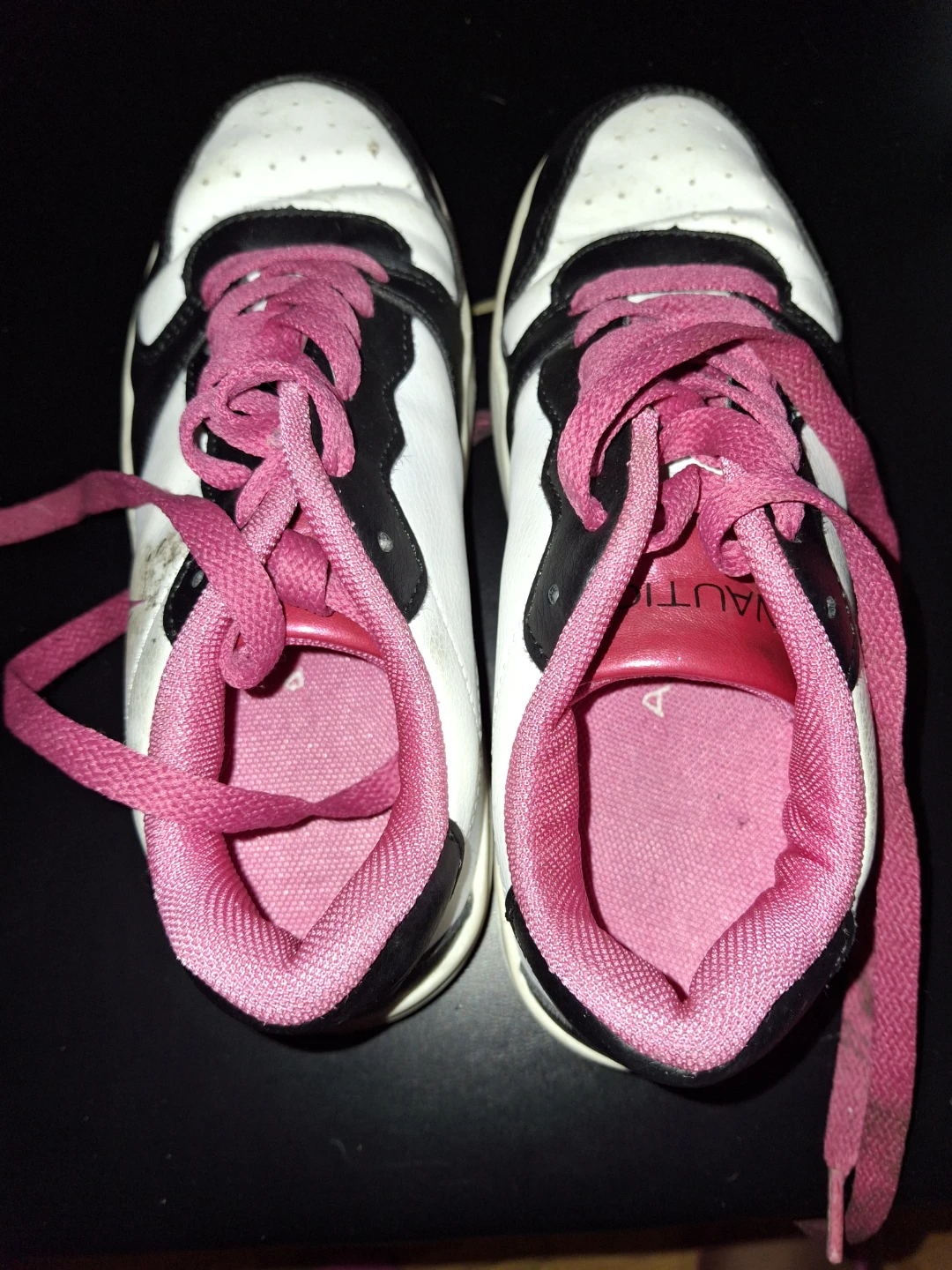 Nautica Women's White, Black, & Pink Sneakers - photo 3