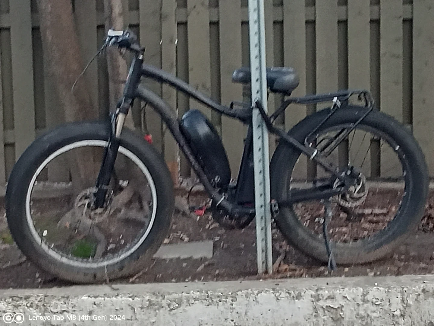 Black Fat Tire Electric Bicycle - photo 2