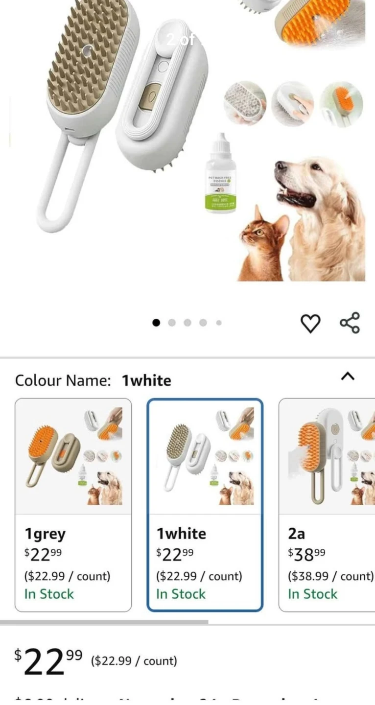 Electric Steam Pet Grooming Brush for Cats and Dogs - photo 3