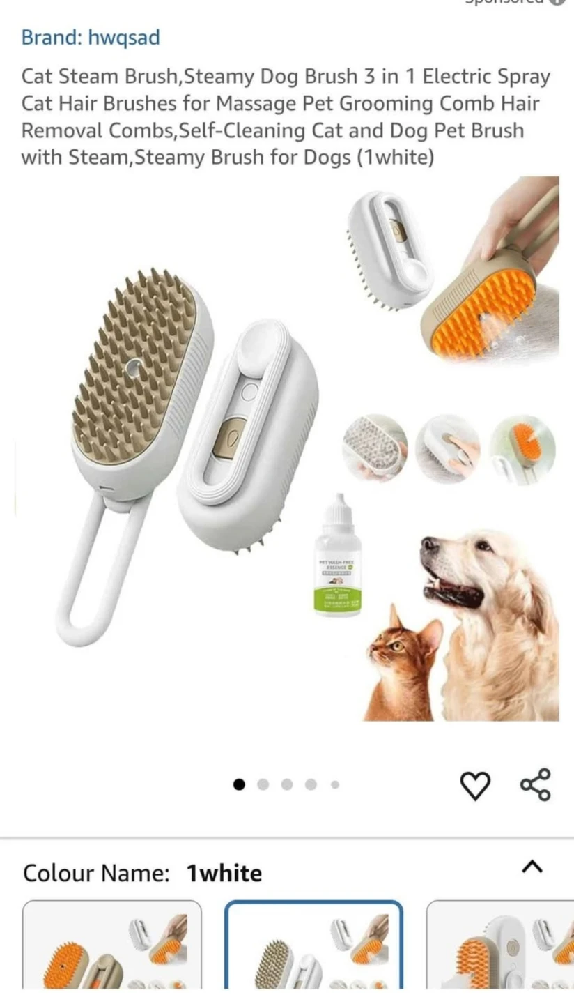 Electric Steam Pet Grooming Brush for Cats and Dogs - photo 4