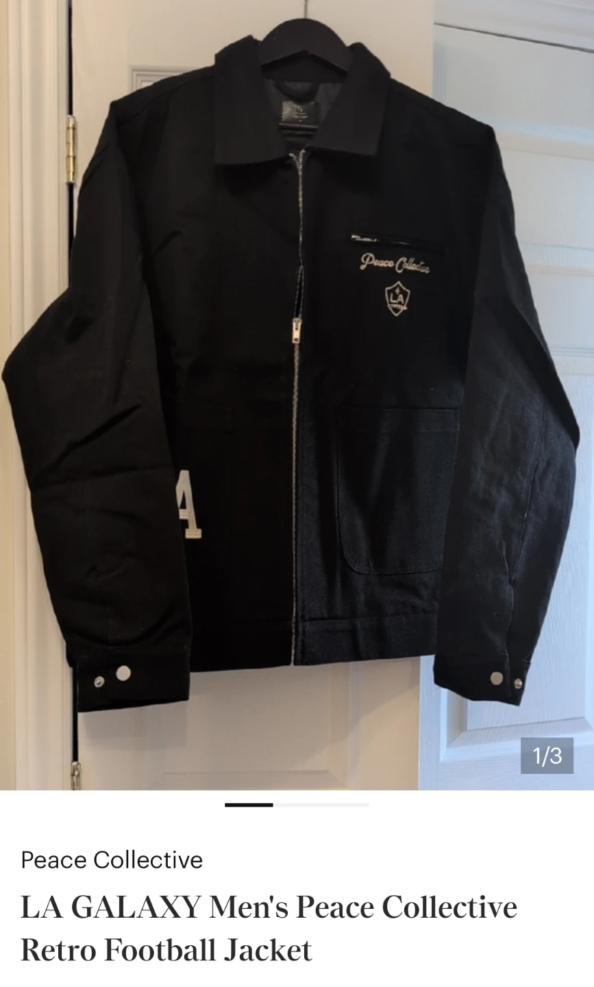 LA Galaxy Men's Peace Collective Retro Football Jacket
