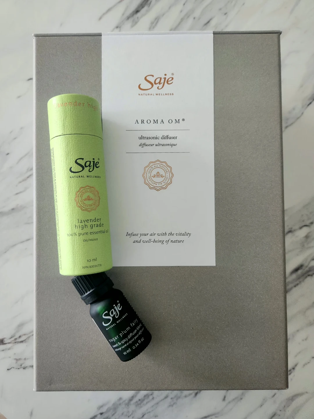 Saje Aroma OM Ultrasonic Diffuser with Essential Oils