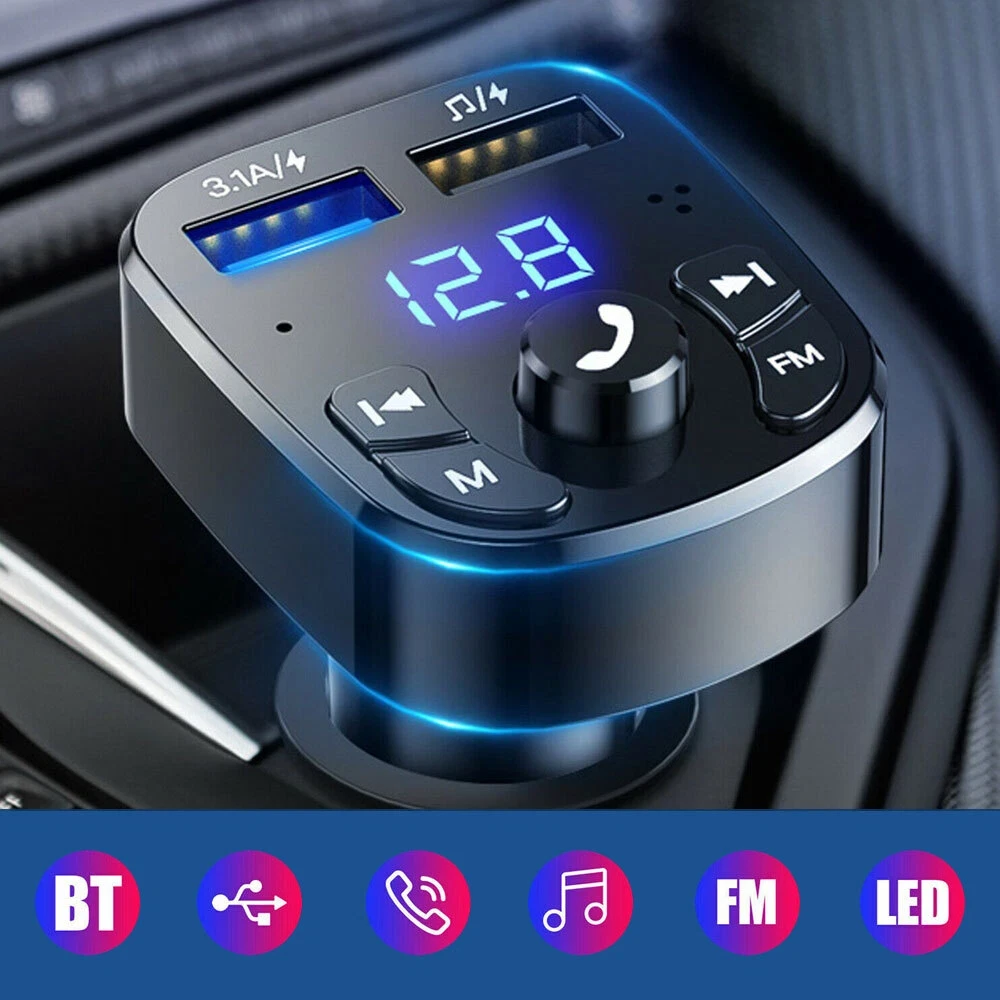Black Bluetooth FM Transmitter Car Charger - photo 5